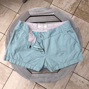 J. Crew Factory 3” Chino Shorts in Turquoise
